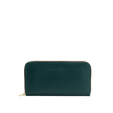 Harbor | Large accordion leather wallet with zipper closed