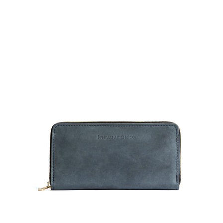 Storm | Large accordion leather wallet with zipper and PLG logo