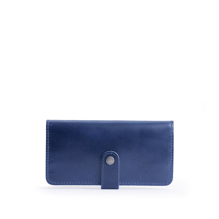 Cowboy Blue | Leather wallet with snap closed