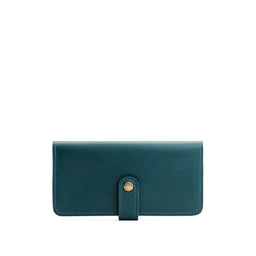 Harbor | Leather wallet with snap closed
