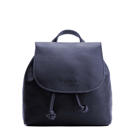 Cobalt | Slouchy leather bucket backpack