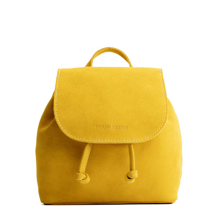 Hello Yellow | Slouchy leather bucket backpack