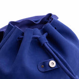 Joni Blue | Slouchy leather bucket backpack