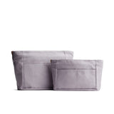 Gray Zipper | Small and Medium Canvas Organizers side by side