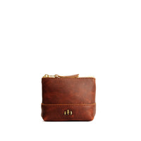 Nutmeg*Small | Zip top rectangular pouch with wide base and narrow top