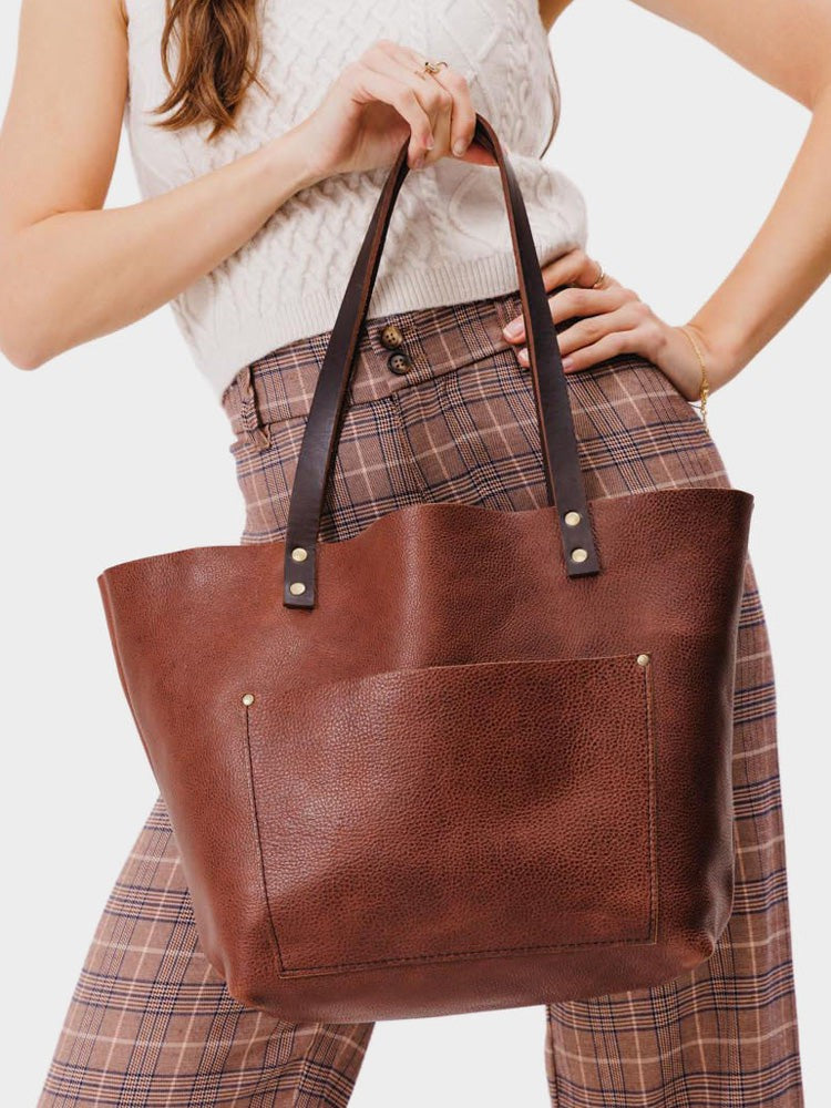 Classic Leather Tote Bag