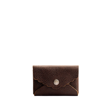 Coldbrew | Leather card wallet with scalloped edge