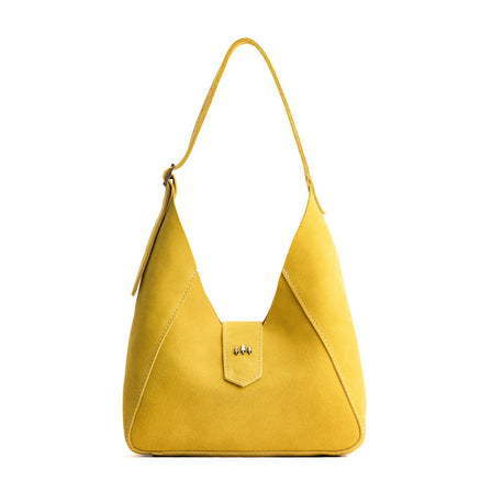 Hello Yellow | Structured hobo shoulder bag with adjustable strap and magnetic closure