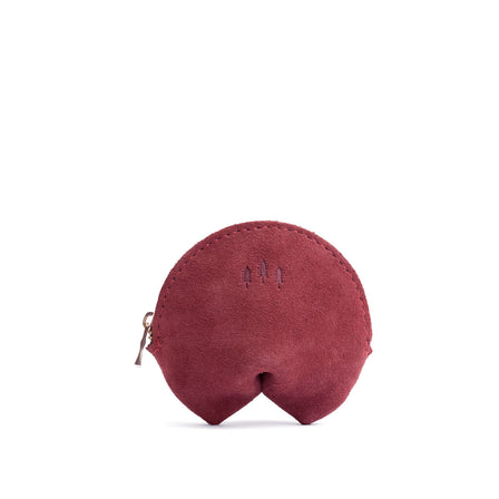 Red Panda | Leather fortune cookie shaped pouch