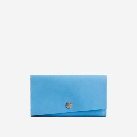 Iceberg Blue | Leather wallet with snap closure