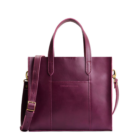 Lollipop*Zipper | Structured mid-size tote bag with overlapping panels and crossbody strap