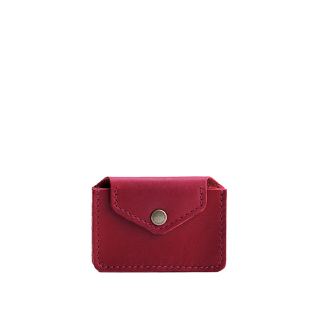 Berry Good | Small leather wallet with snap closure