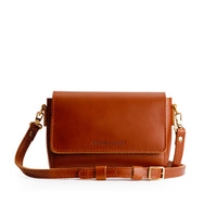 Madrone*Mini | Small Leather Crossbody Bag with Magnetic Messenger Bag Closure