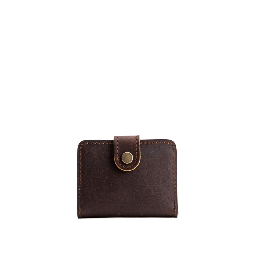 Grizzly | Small leather wallet with snap closed