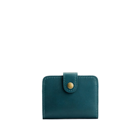 Harbor | Small leather wallet with snap closed