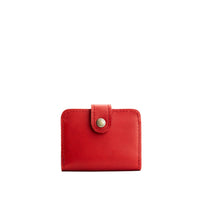 Ruby | Small leather wallet with snap closed