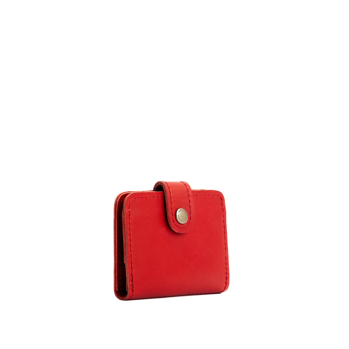 Ruby | Small leather wallet with snap closed