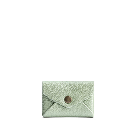 Beetle | Small leather card wallet with scalloped edge