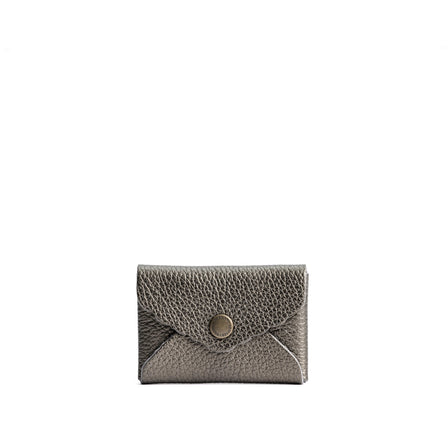 Stardust | Small leather card wallet with scalloped edge