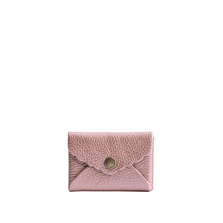 Supernova | Small leather card wallet with scalloped edge