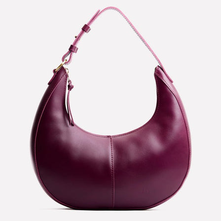 Lollipop*Classic | Crescent shaped shoulder bag with zipper closure and adjustable strap