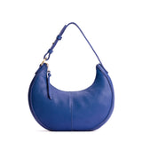 Molino Blue Classic | Crescent shaped shoulder bag with zipper closure and adjustable strap