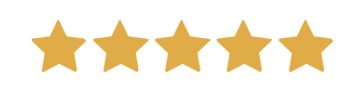 Five golden stars on a transparent background.