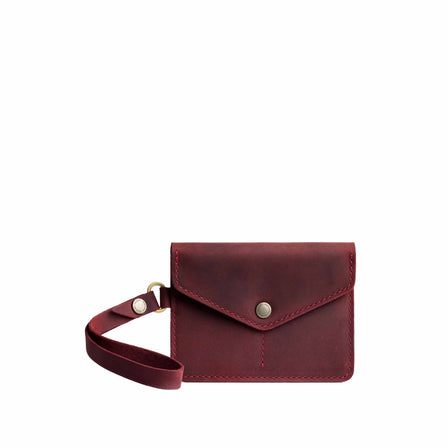 Merlot | Small Leather Passport Wristlet