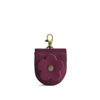 Lollipop | U shaped pouch with leather flower applique