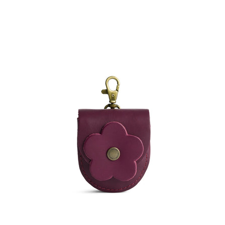 Lollipop | U shaped pouch with leather flower applique