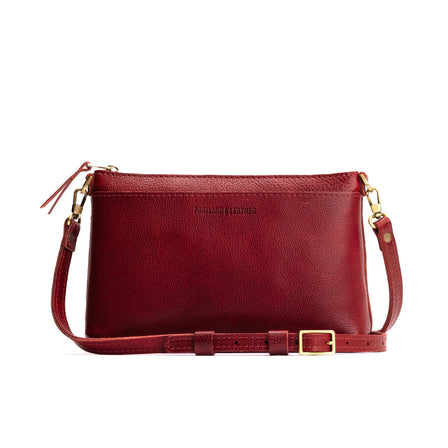 Chili Red*Classic | Zip top petite crossbody bag with detachable strap