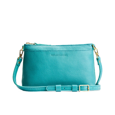 Seafoam*Classic | Zip top crossbody bag with detachable strap