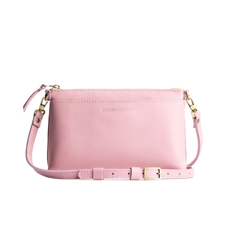 Vintage Pink*Classic | Zip top petite crossbody bag with detachable strap
