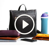ANY Classic | Square slim leather tote backpack