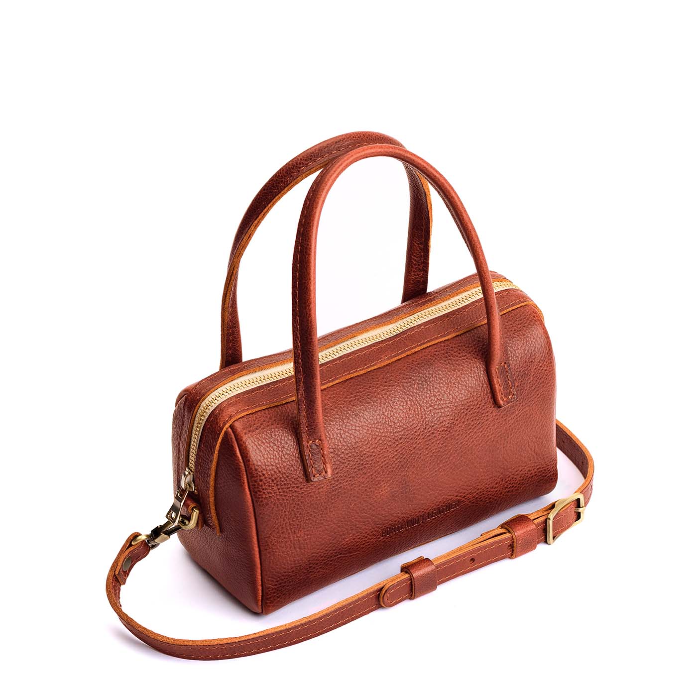 Nutmeg*Small | Mini duffle shaped handbag with crossbody strap