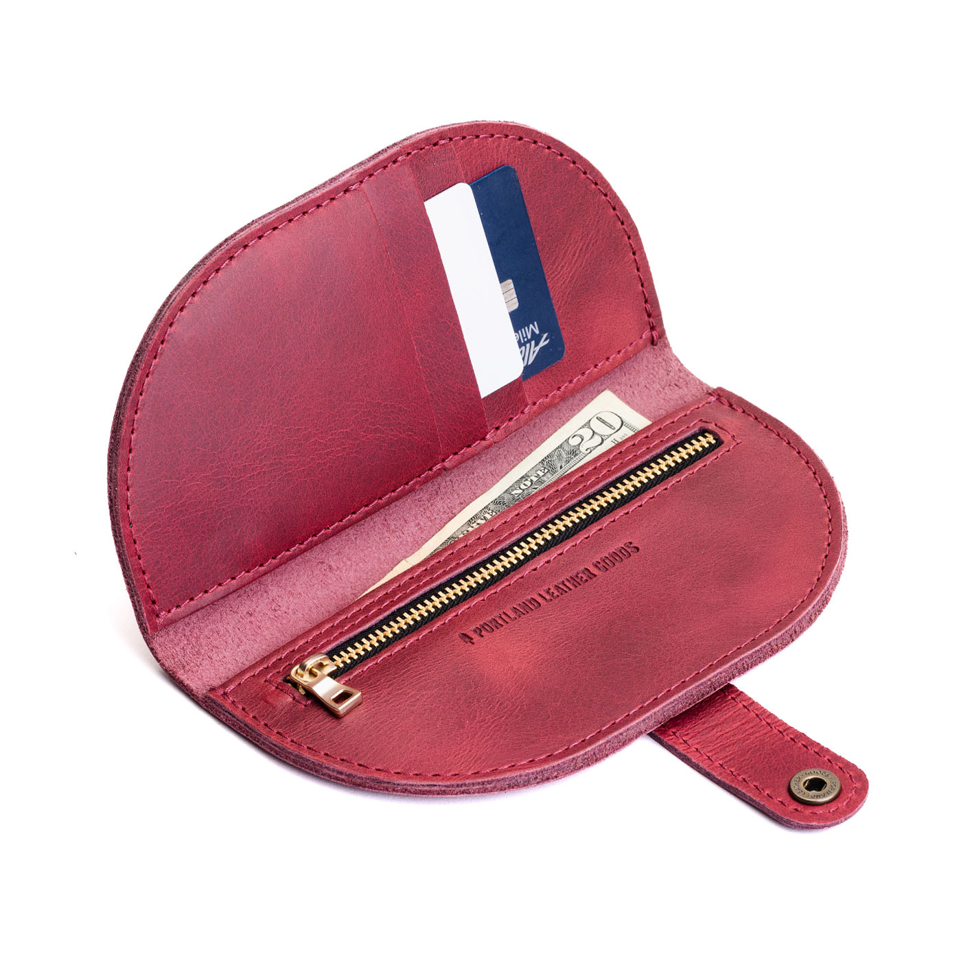 Anemone | Semicircle bifold wallet with snap closure