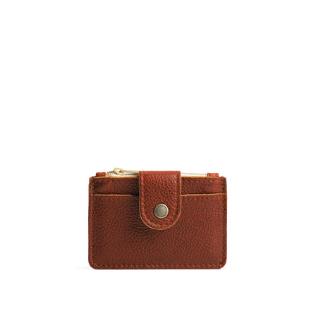 Nutmeg | Compact wallet with snap closure and zippered pouch
