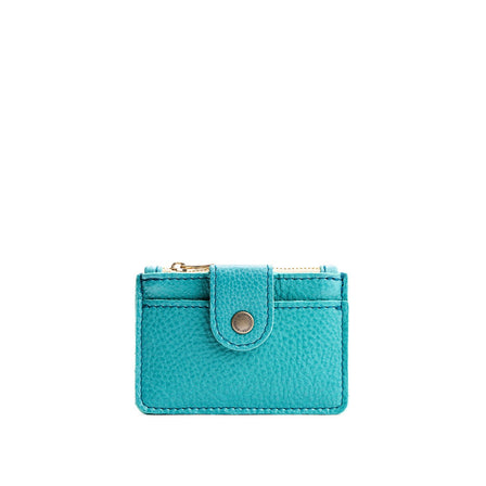 Seafoam | Compact wallet with snap closure and zippered pouch