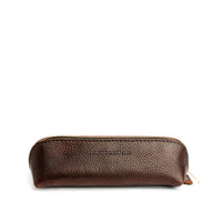 Coldbrew | Leather pouch with curved seams and top zipper