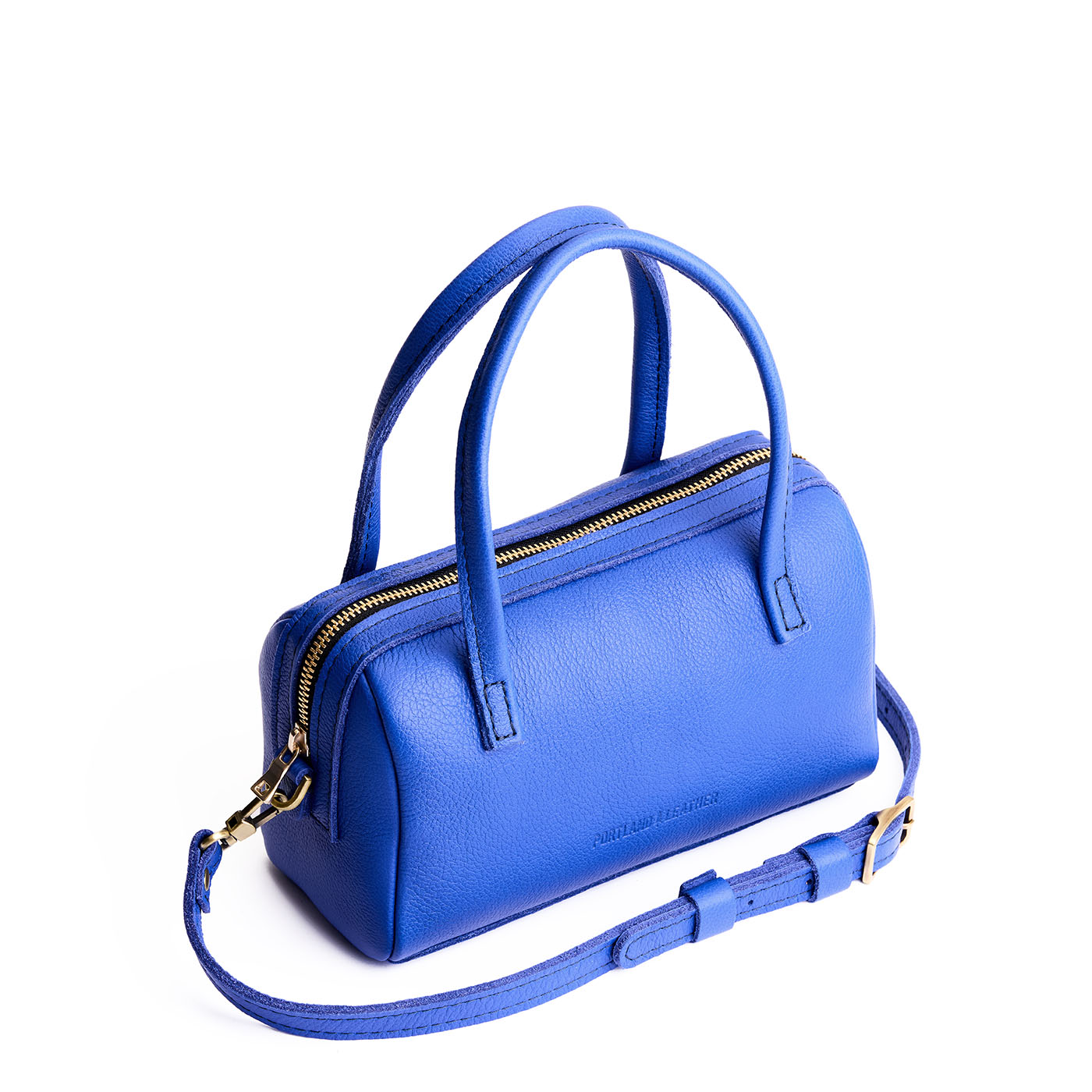 Astro Blue*Small | Mini duffle shaped handbag with crossbody strap