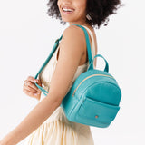 Seafoam | Small zip backpack with snap front pocket