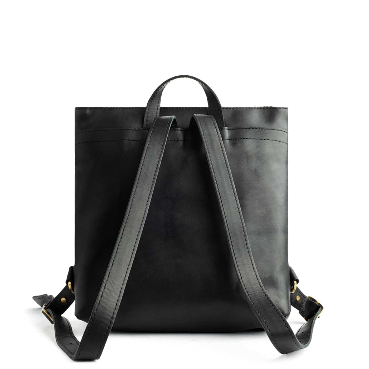 All Color: Black*Classic | Square slim leather tote backpack