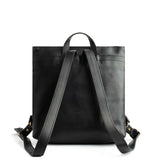 All Color: Black Classic | Square slim leather tote backpack