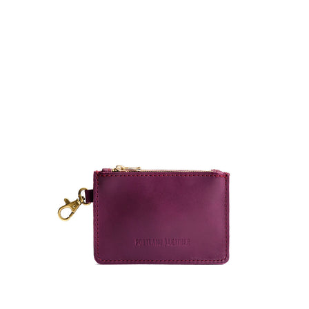 Lollipop | Leather double zip wallet with keychain clasp