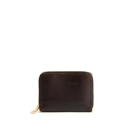 Grizzly | Small leather wallet with zipper and PLG logo