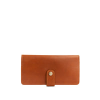Honey | Leather wallet with snap closed